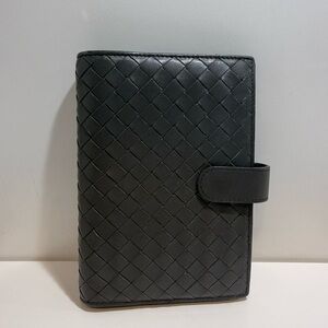 Bottega Veneta Dark Gray Intrecciato Leather Agenda